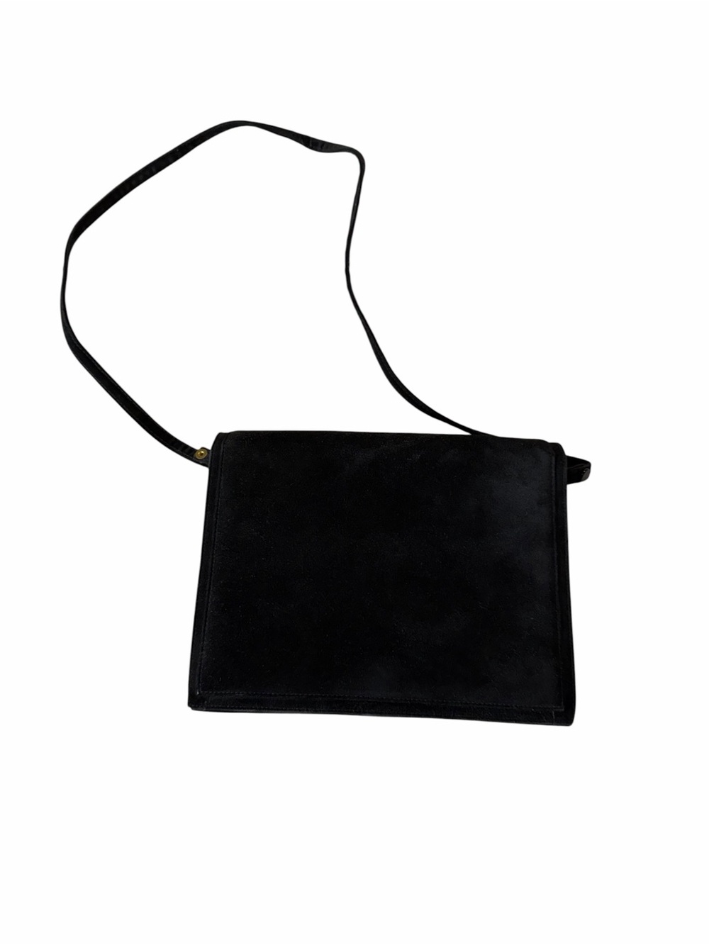 Vintage Jay Herbert Minimalist Black Suede Shoulder Bag